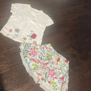 Catimini Girls Top and Skirt Set